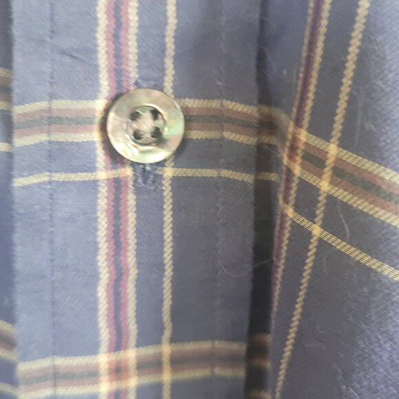 Vintage Burberry London Men's Classic Plaid Button Down Shirt XL Made in USA - Picture 4 of 5